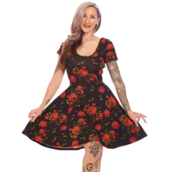 Shop Sour+Plus SOURPUSS ROSE GARDEN SKATER DRESS