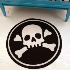 SOURPUSS SKULL N BONES RUG