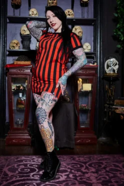 SOURPUSS STRIPED RINGER TEE DRESS What's New