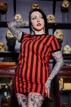 SOURPUSS STRIPED RINGER TEE DRESS What's New