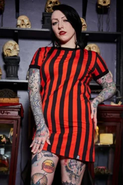 SOURPUSS STRIPED RINGER TEE DRESS What's New