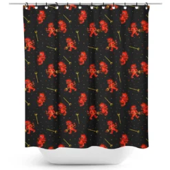 Haunted Homewares SOURPUSS HOT STUFF SHOWER CURTAIN