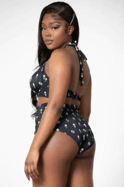 Ghouls Just Wanna Have Sun KILLSTAR SKULLS 2-PIECE SWIMSUIT