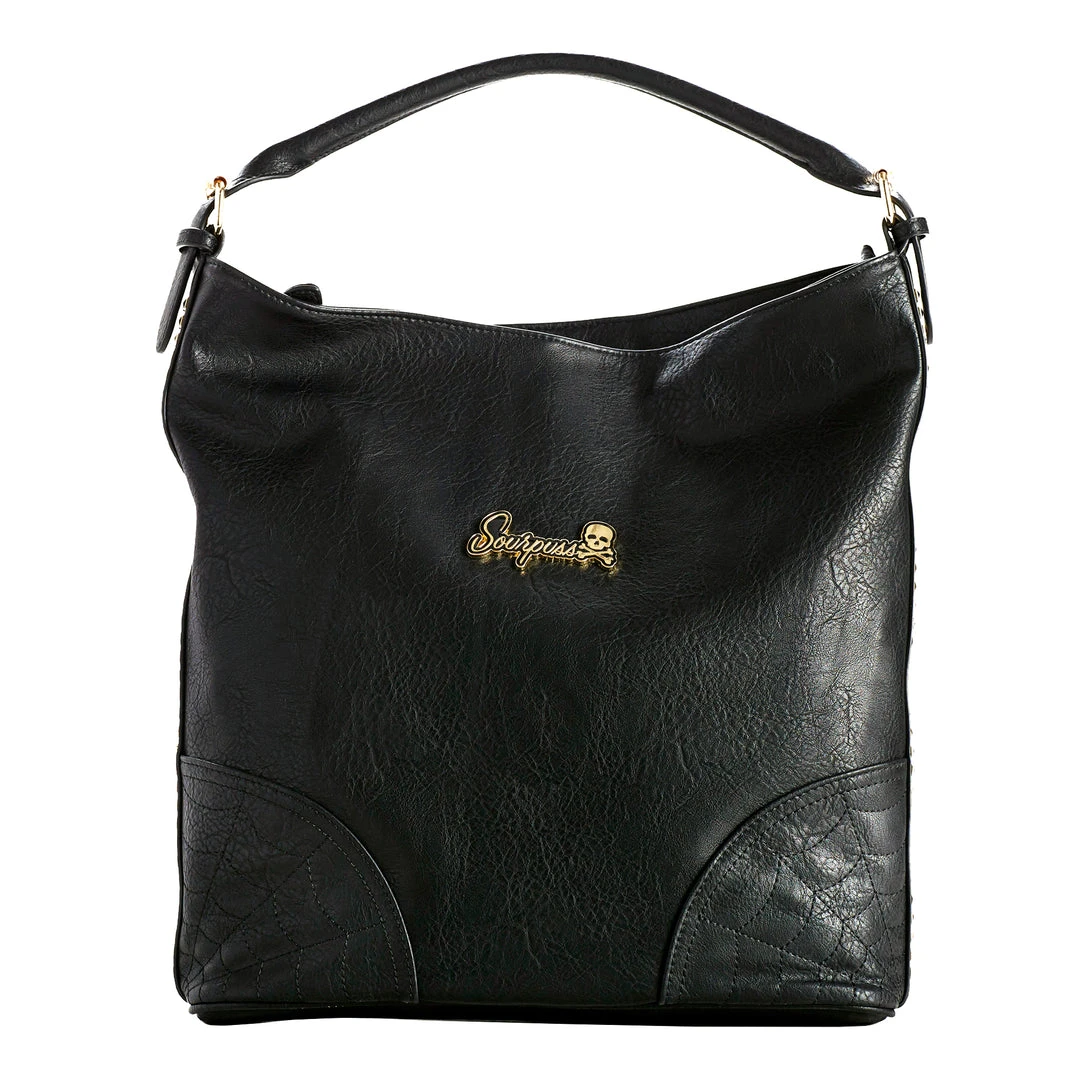 Shop Sourpuss SOURPUSS STUDS & WEB HOBO PURSE 4 Shop Sourpuss SOURPUSS STUDS & WEB HOBO PURSE