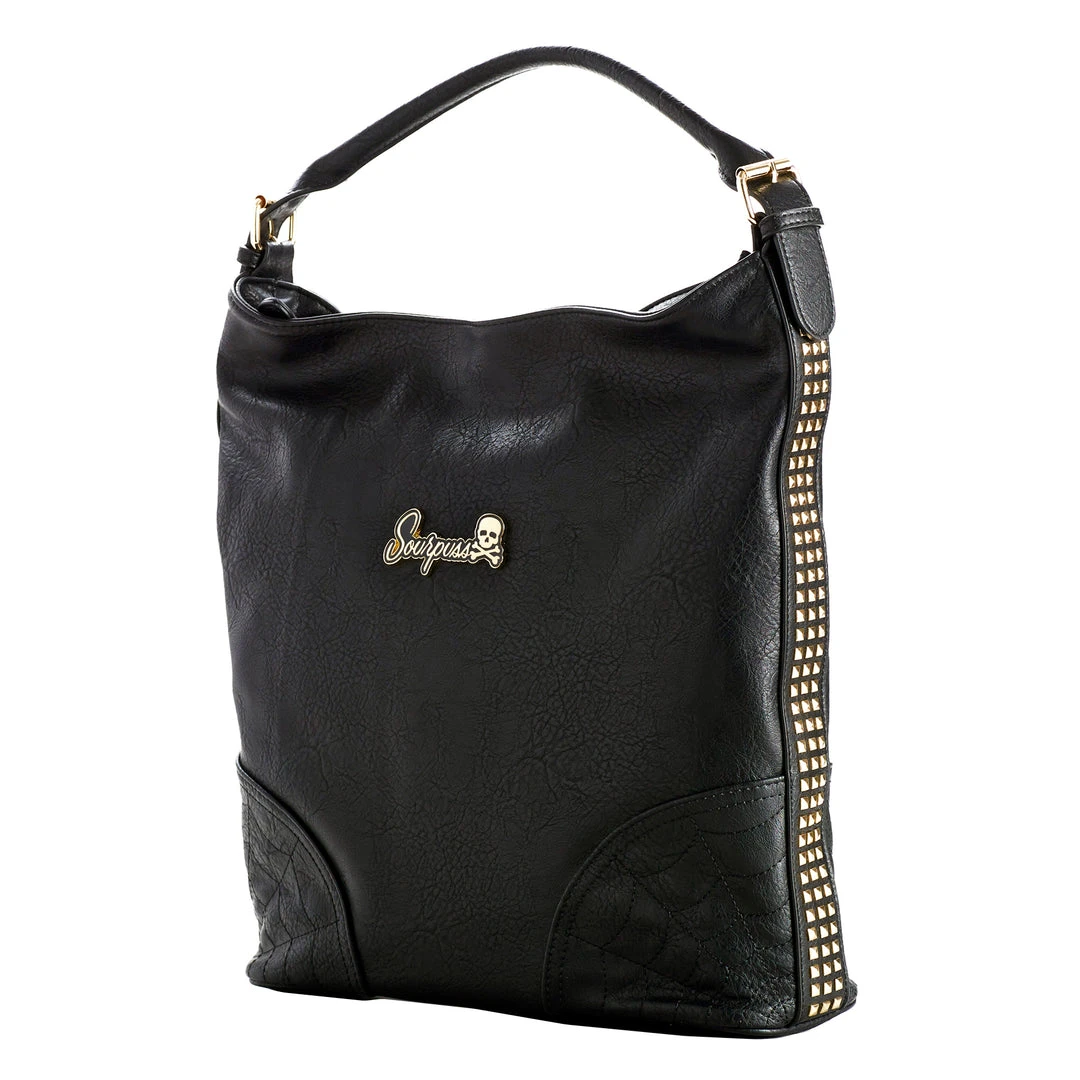 Shop Sourpuss SOURPUSS STUDS & WEB HOBO PURSE 5 Shop Sourpuss SOURPUSS STUDS & WEB HOBO PURSE