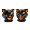 Haunted Homewares SOURPUSS BLACK CAT SALT & PEPPER SHAKERS