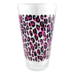 Back In Stock SOURPUSS PINK LEOPARD PINT GLASS
