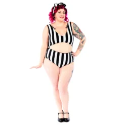 SOURPUSS STRIPES BLACK/WHITE MONOKINI What's New 15 SOURPUSS STRIPES BLACK/WHITE MONOKINI What's New