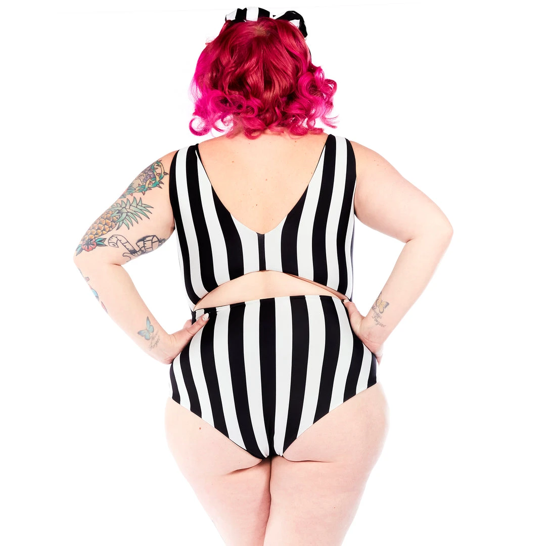 SOURPUSS STRIPES BLACK/WHITE MONOKINI What's New 8 SOURPUSS STRIPES BLACK/WHITE MONOKINI What's New