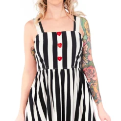 SOURPUSS STRIPES BLACK/WHITE GAUZY DRESS What's New 11 SOURPUSS STRIPES BLACK/WHITE GAUZY DRESS What's New