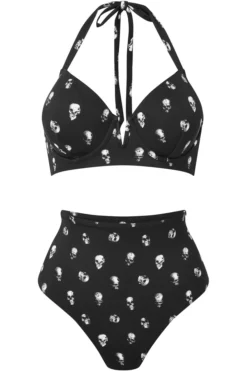 Ghouls Just Wanna Have Sun KILLSTAR SKULLS 2-PIECE SWIMSUIT