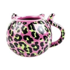 SOURPUSS PINK LEOPARD CAT MUG