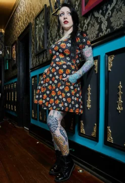 SOURPUSS BERRY DEAD SKATER DRESS