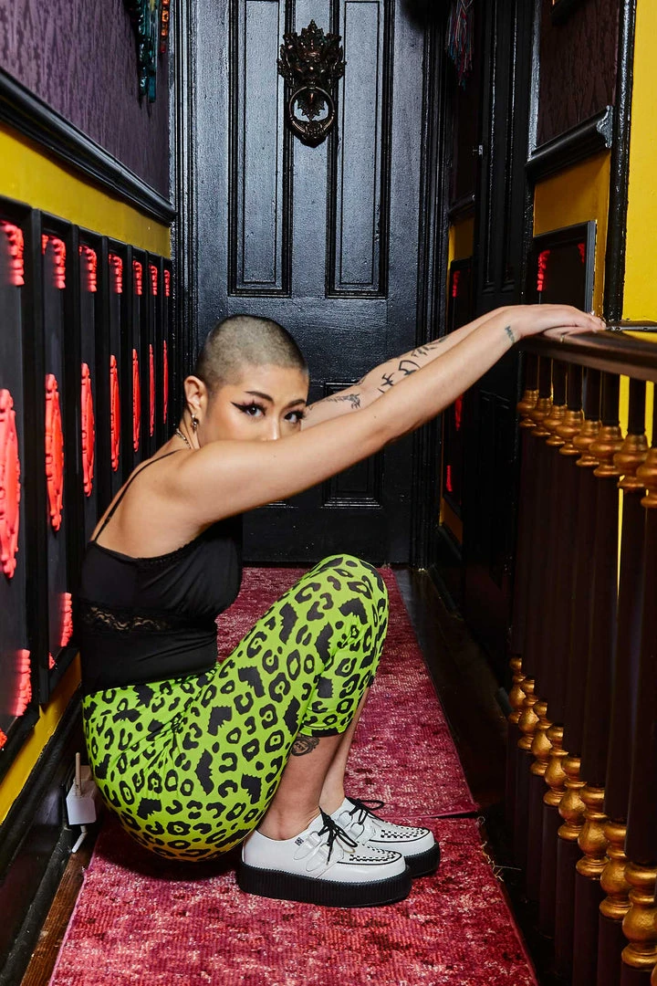 SOURPUSS BATTY LEOPARD KNIT CAPRIS 6 SOURPUSS BATTY LEOPARD KNIT CAPRIS