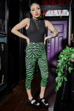 SOURPUSS PSYCHO ZEBRA KNIT CAPRIS What's New