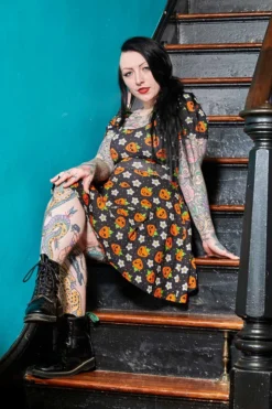 SOURPUSS BERRY DEAD SKATER DRESS