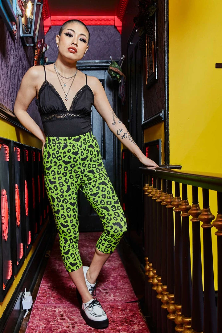SOURPUSS BATTY LEOPARD KNIT CAPRIS 4 SOURPUSS BATTY LEOPARD KNIT CAPRIS