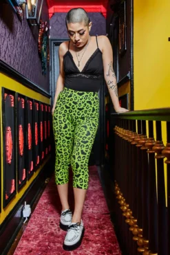 SOURPUSS BATTY LEOPARD KNIT CAPRIS 8 SOURPUSS BATTY LEOPARD KNIT CAPRIS