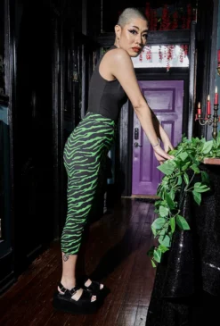 SOURPUSS PSYCHO ZEBRA KNIT CAPRIS What's New