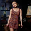 What's New SOURPUSS ORANGE LEOPARD TANK DRESS