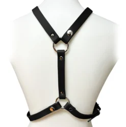 Funk Plus VEGAN Y HARNESS WITH O RINGS BLACK Back In Stock