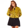 SOURPUSS LEOPARD FUR BOMBER JACKET YELLOW 2 SOURPUSS LEOPARD FUR BOMBER JACKET YELLOW