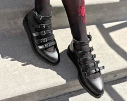 Footwear T.U.K. TUKSKIN MULTI STRAP POINTED MARY JANE CREEPER