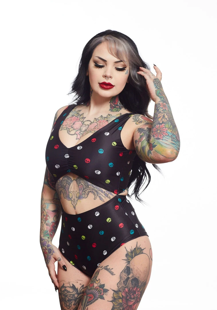 SOURPUSS MULTI SKULLS MONOKINI 4 SOURPUSS MULTI SKULLS MONOKINI