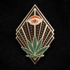 Accessories ECTOGASM ALL SEEING POT LEAF ENAMEL PIN