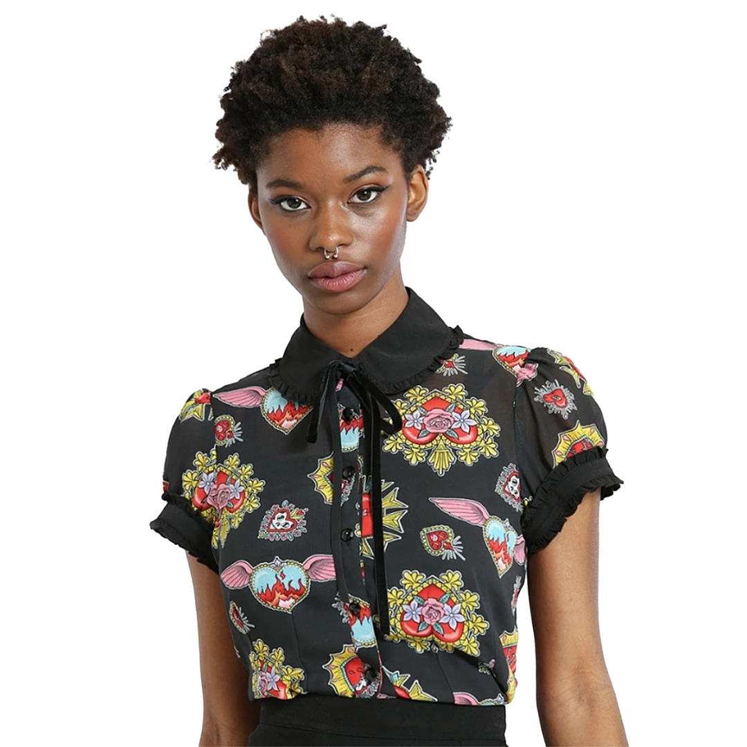 Shop Sour+Plus HELL BUNNY AMIAS BLOUSE 3 Shop Sour+Plus HELL BUNNY AMIAS BLOUSE