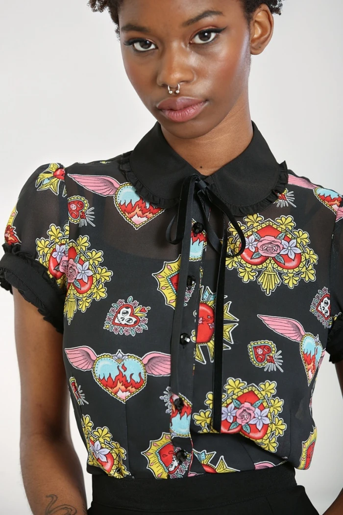 Shop Sour+Plus HELL BUNNY AMIAS BLOUSE 4 Shop Sour+Plus HELL BUNNY AMIAS BLOUSE