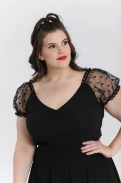 HELL BUNNY AMANDINE TOP BLACK Shop Sour+Plus