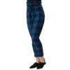 UNIQUE VINTAGE BLUE/BLACK PLAID ANGELINA PANTS