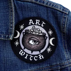 CAT COVEN ART WITCH EMBROIDERED PATCH Back In Stock