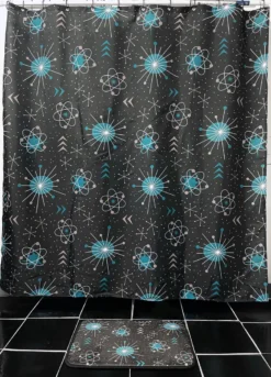SOURPUSS ATOMICA SHOWER CURTAIN Haunted Homewares