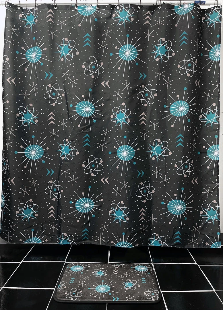 SOURPUSS ATOMICA SHOWER CURTAIN Haunted Homewares 3 SOURPUSS ATOMICA SHOWER CURTAIN Haunted Homewares