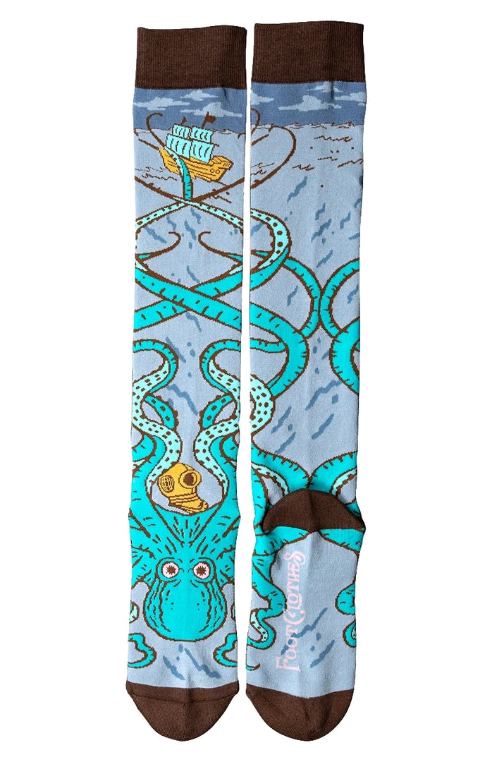 FOOTCLOTHES ATTACK OF THE KRAKEN KNEE HIGH SOCKS 3 FOOTCLOTHES ATTACK OF THE KRAKEN KNEE HIGH SOCKS