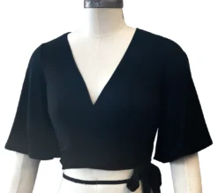 Shop Sour+Plus WAX POETIC AURORA WRAP TOP BLACK