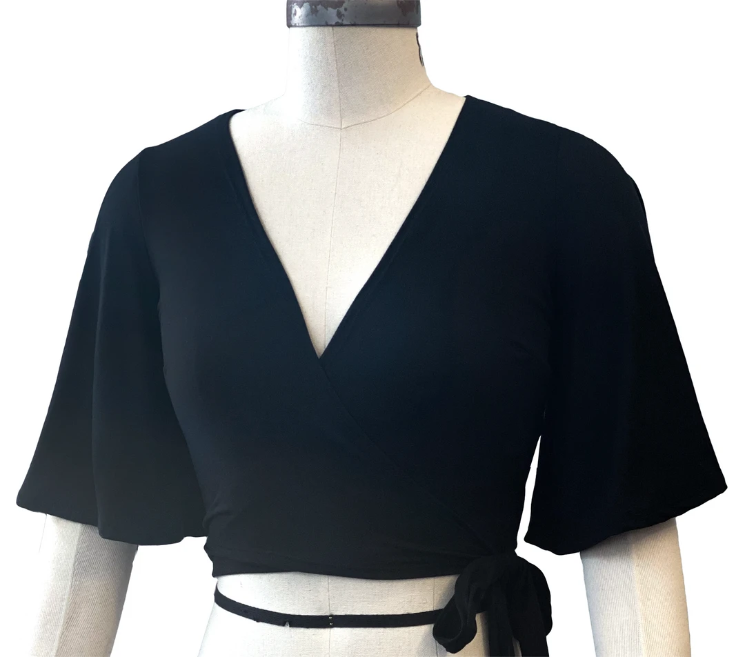 Shop Sour+Plus WAX POETIC AURORA WRAP TOP BLACK 3 Shop Sour+Plus WAX POETIC AURORA WRAP TOP BLACK