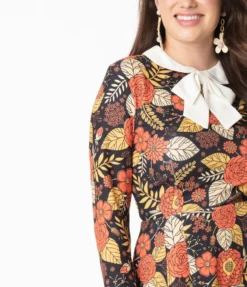 SMAK PARLOUR AUTUMN FLORAL JET SETTER FIT & FLARE DRESS Shop Sour+Plus 12 SMAK PARLOUR AUTUMN FLORAL JET SETTER FIT & FLARE DRESS Shop Sour+Plus