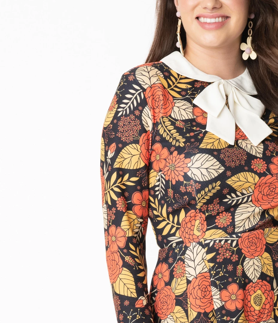 SMAK PARLOUR AUTUMN FLORAL JET SETTER FIT & FLARE DRESS Shop Sour+Plus 7 SMAK PARLOUR AUTUMN FLORAL JET SETTER FIT & FLARE DRESS Shop Sour+Plus