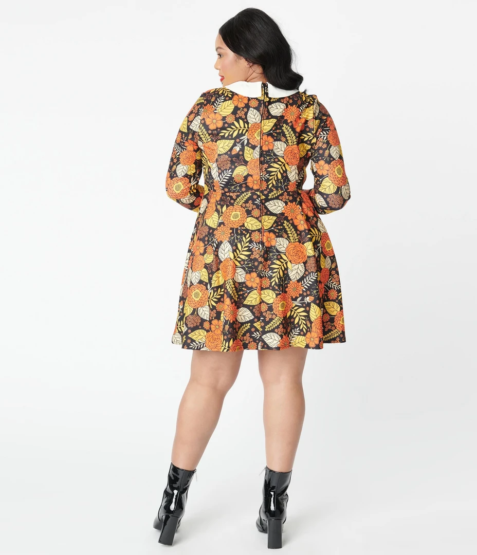 SMAK PARLOUR AUTUMN FLORAL JET SETTER FIT & FLARE DRESS Shop Sour+Plus 5 SMAK PARLOUR AUTUMN FLORAL JET SETTER FIT & FLARE DRESS Shop Sour+Plus