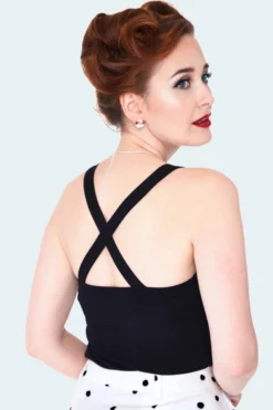 Ghouls Just Wanna Have Sun VOODOO VIXEN AVA CROSS STRAP HALTER TOP