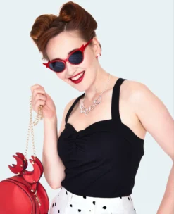 Ghouls Just Wanna Have Sun VOODOO VIXEN AVA CROSS STRAP HALTER TOP