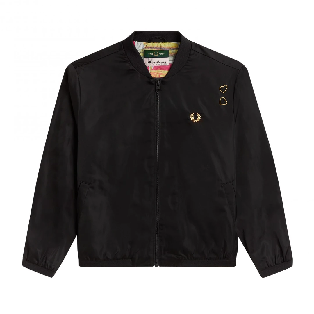 FRED PERRY AMY WINEHOUSE SATIN BOMBER JACKET BLACK What's New 4 FRED PERRY AMY WINEHOUSE SATIN BOMBER JACKET BLACK What's New
