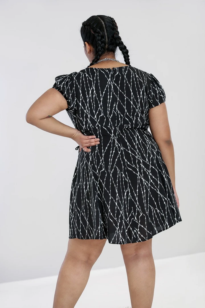 HELL BUNNY BARBED WIRE MINI DRESS 6 HELL BUNNY BARBED WIRE MINI DRESS