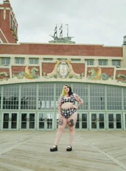 What's New SOURPUSS BAT ARGYLE MONOKINI