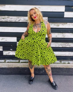 SOURPUSS BATTY LEOPARD HALTER DRESS What's New 11 SOURPUSS BATTY LEOPARD HALTER DRESS What's New