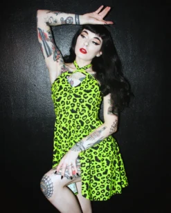 SOURPUSS BATTY LEOPARD HALTER DRESS What's New 12 SOURPUSS BATTY LEOPARD HALTER DRESS What's New