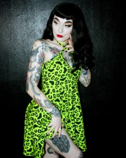 SOURPUSS BATTY LEOPARD HALTER DRESS What's New 13 SOURPUSS BATTY LEOPARD HALTER DRESS What's New